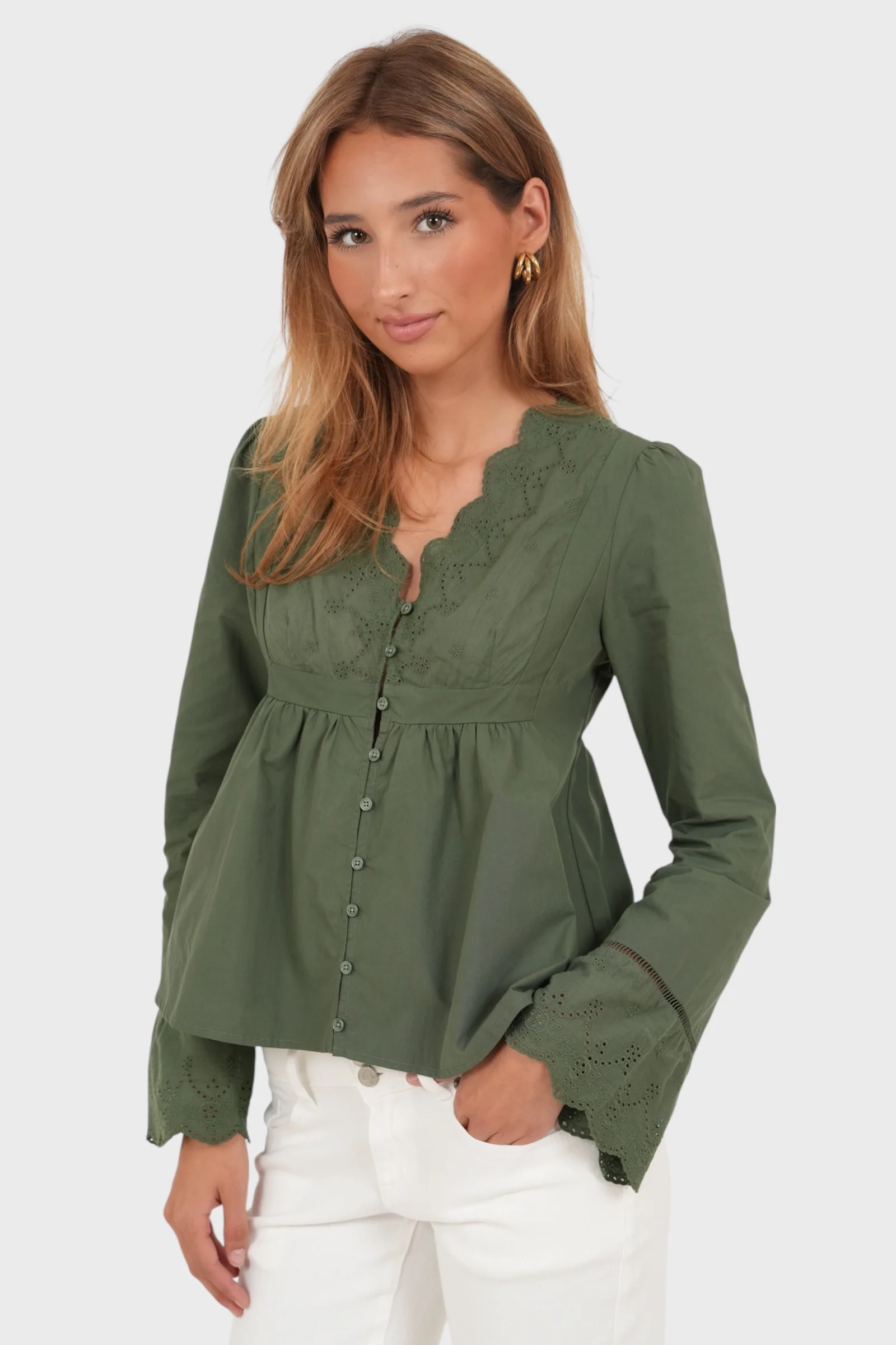 "Louie" blouse khaki green - Image 3