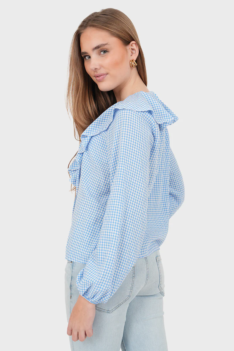 "Louise" blouse light blue - Image 4