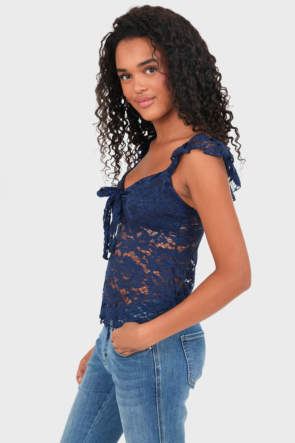 "Luna" top navy - Image 3