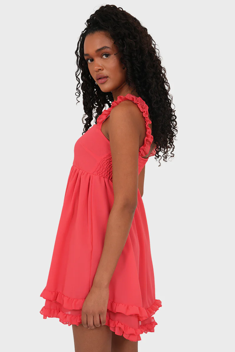 "Maisie" dress coral - Image 4