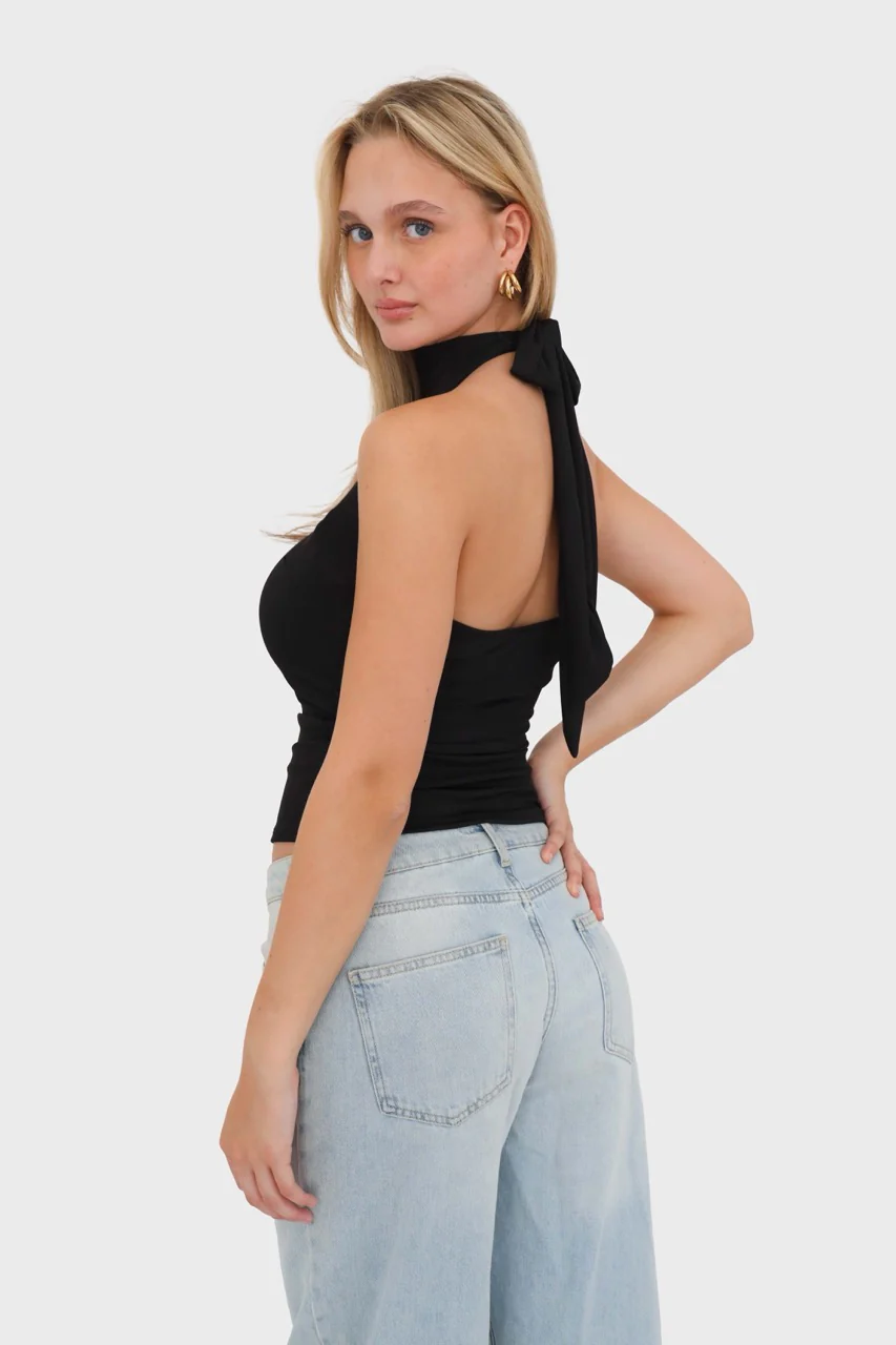 "Marbella" top black - Image 2