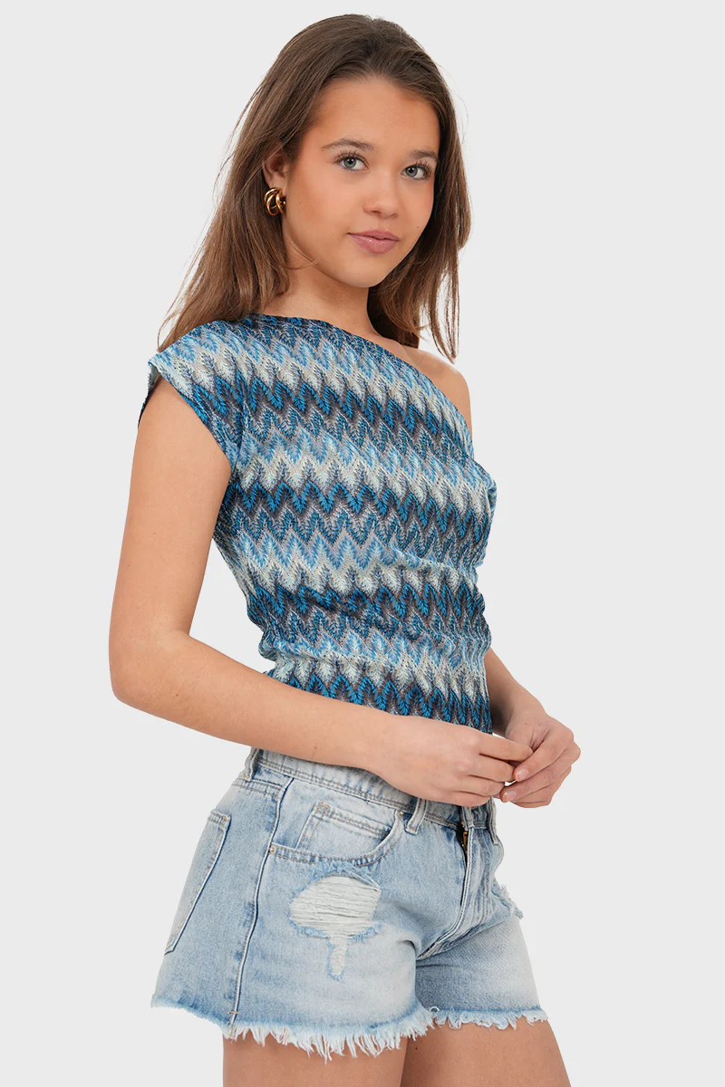 "Elin" top blue - Image 3