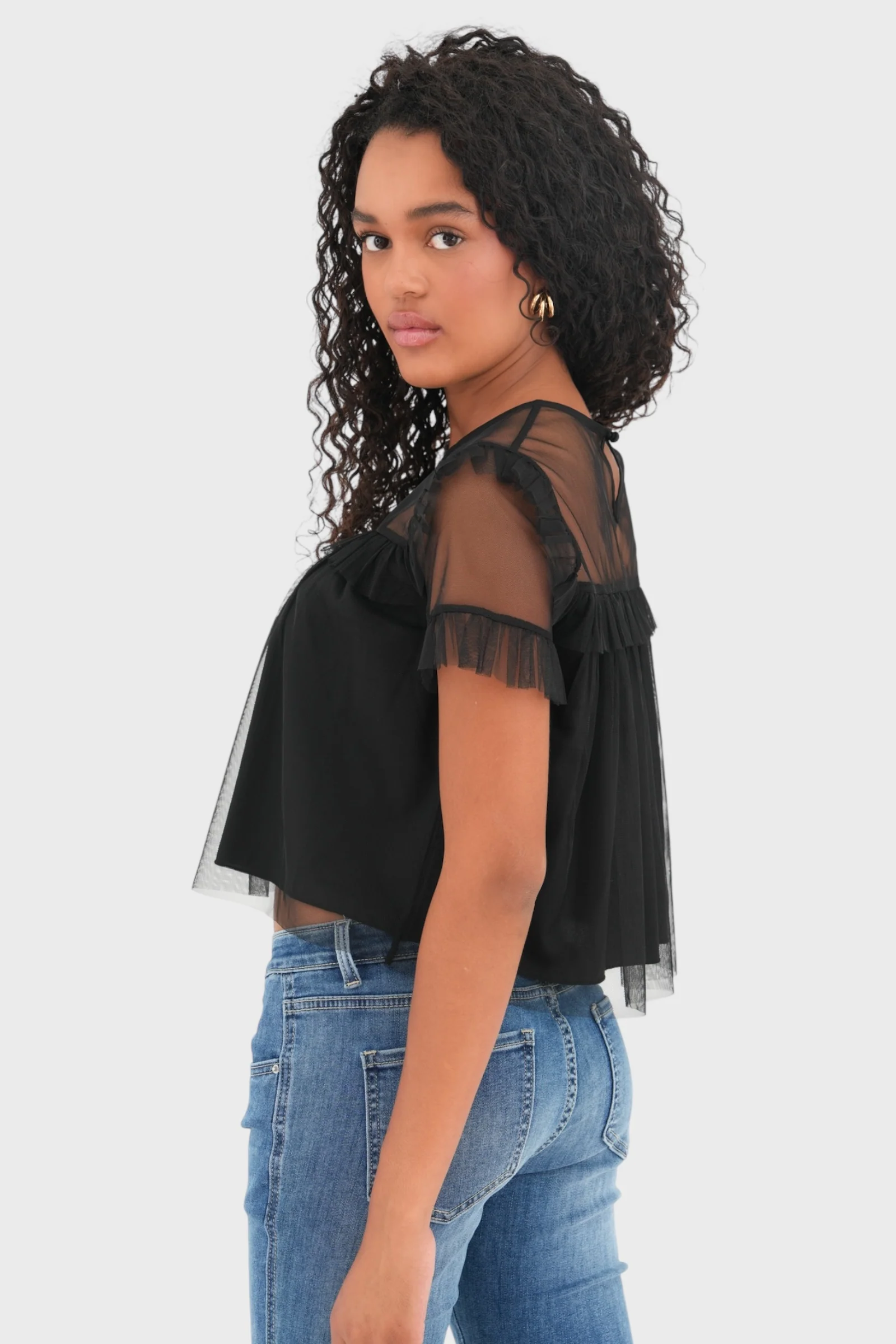 "Mesh" top black - Image 3