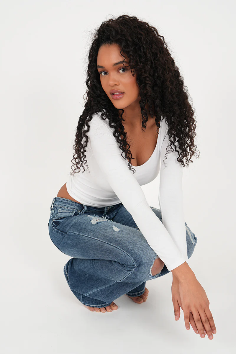 "Morgan" flared jeans dark blue tall - Image 3