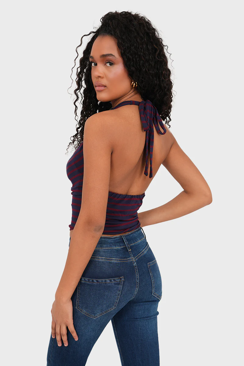 "Nina" top striped red - Image 3