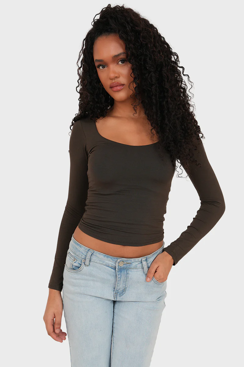 "Nola" top brown - Image 4