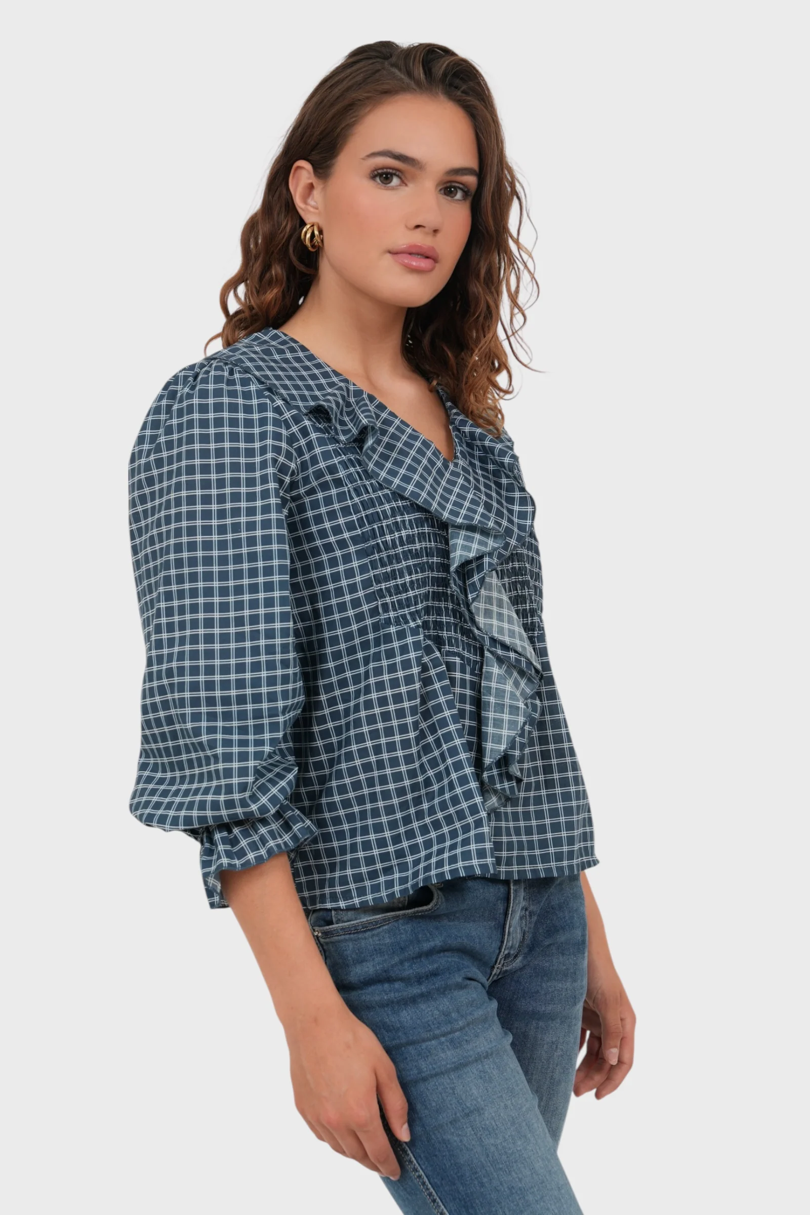 "Nora" blouse navy - Image 2