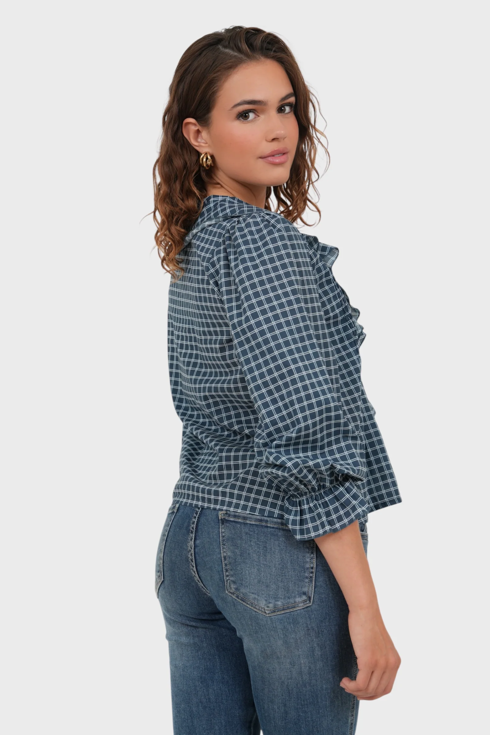 "Nora" blouse navy - Image 3