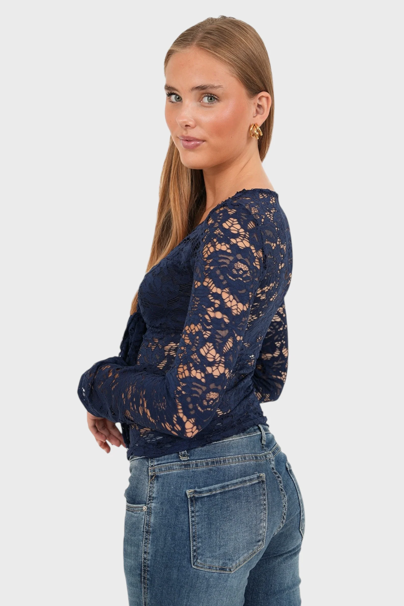 "Olive" top navy - Image 3