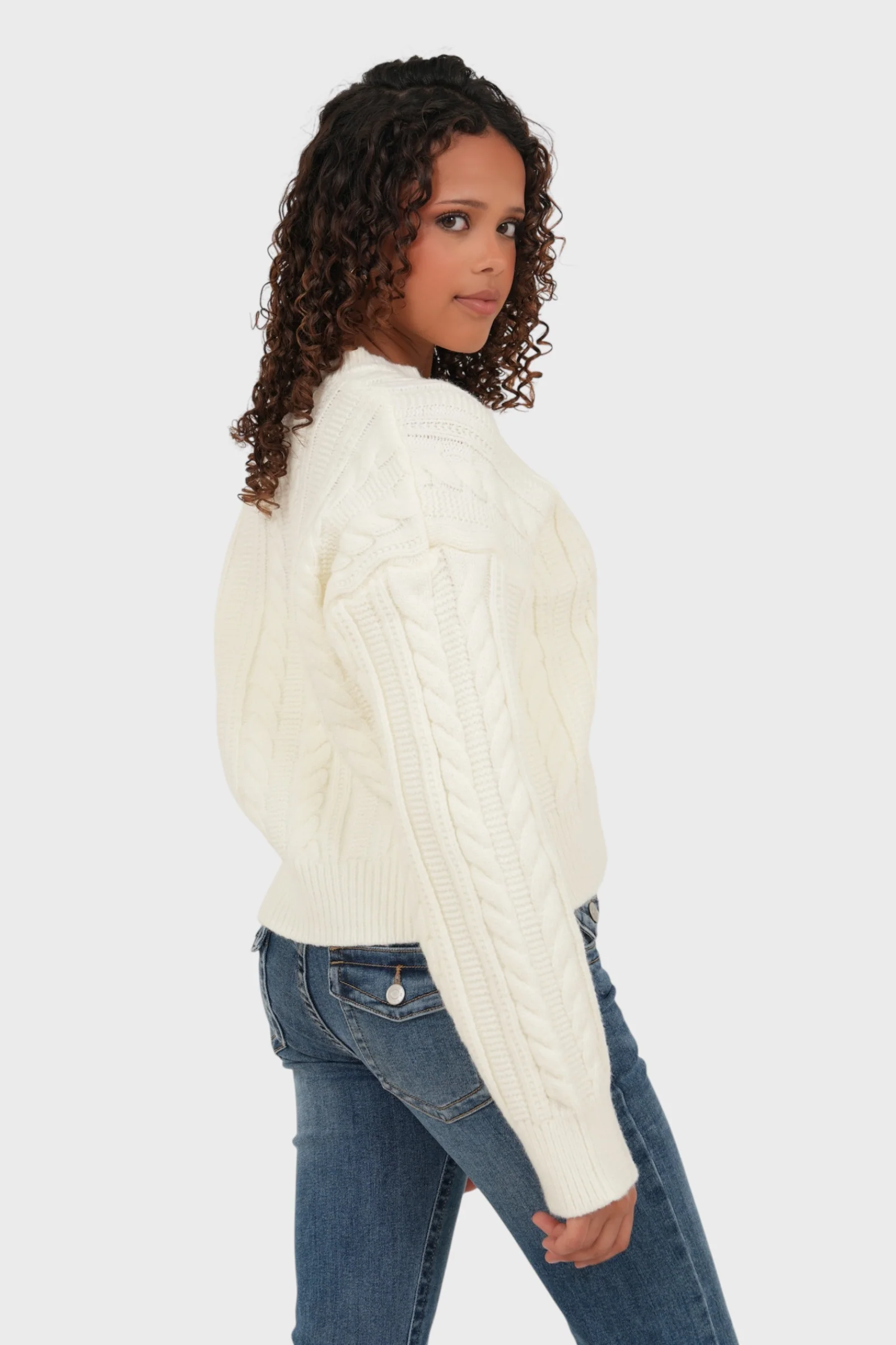 "Olivia" cardigan white - Image 3