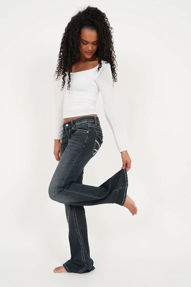 "Parker" flared jeans dark blue tall - Image 6