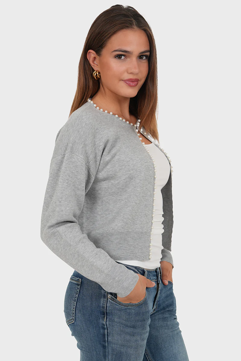 "Pearly" cardigan grey - Image 2