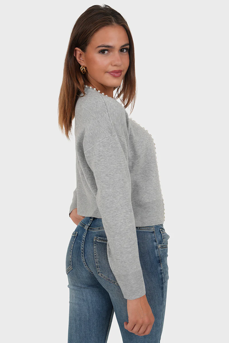 "Pearly" cardigan grey - Image 3