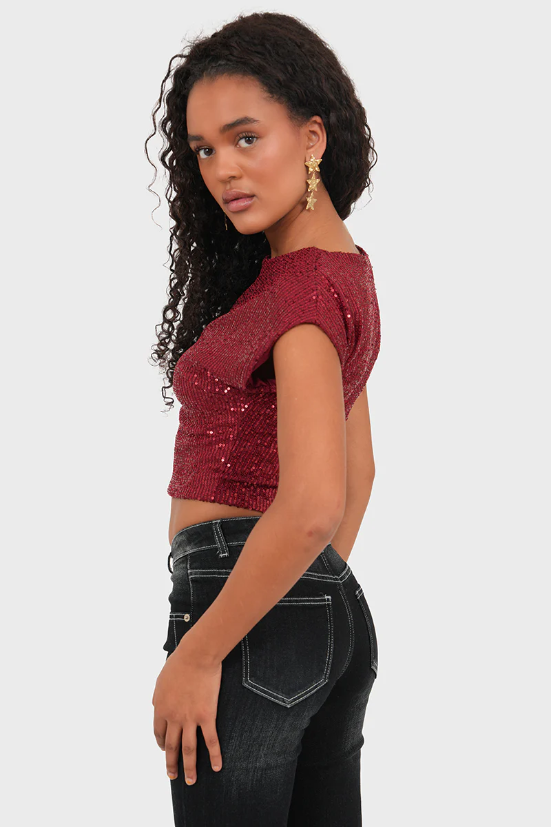 "Radiant" top bordeaux - Image 4