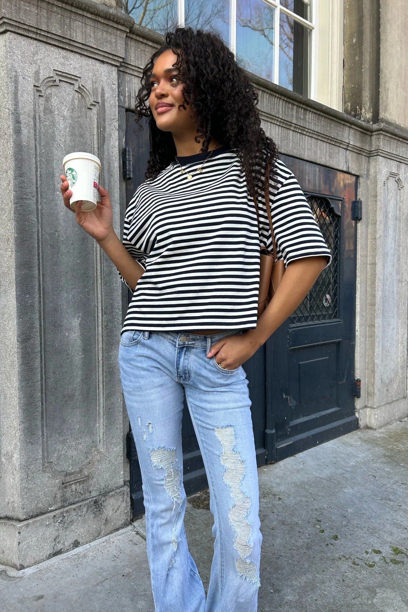 “Rae” striped t-shirt navy