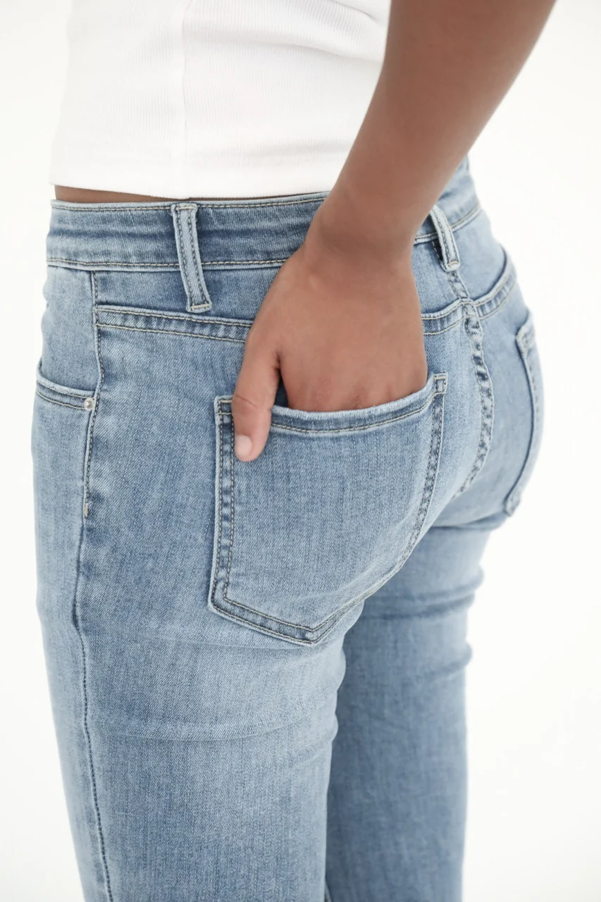 "Ripped" flared jeans dark blue tall - Image 5