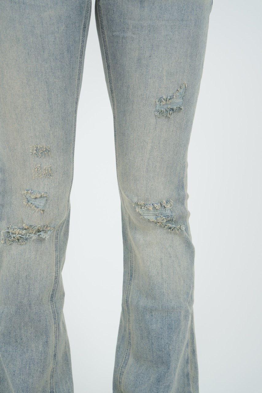 "Ripped" flared jeans light blue - Image 7