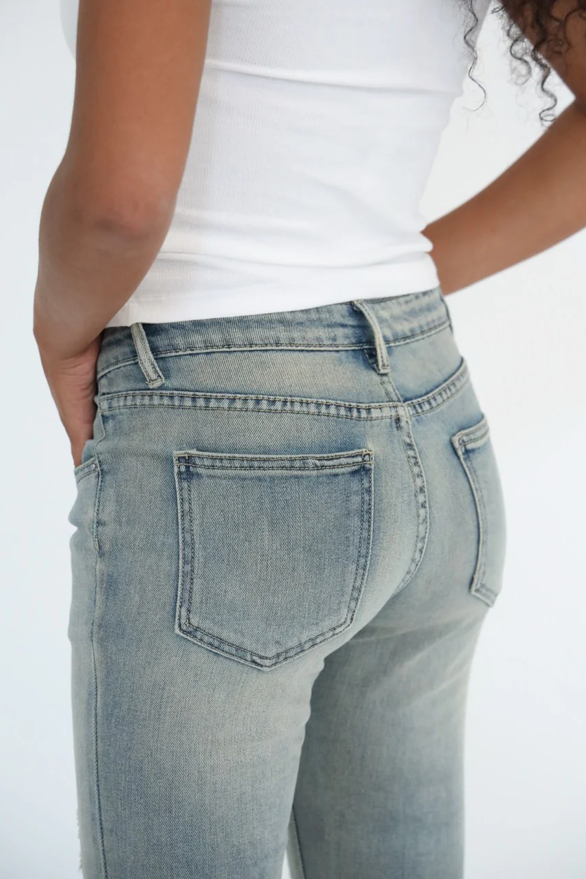 "Ripped" flared jeans light blue tall - Image 5