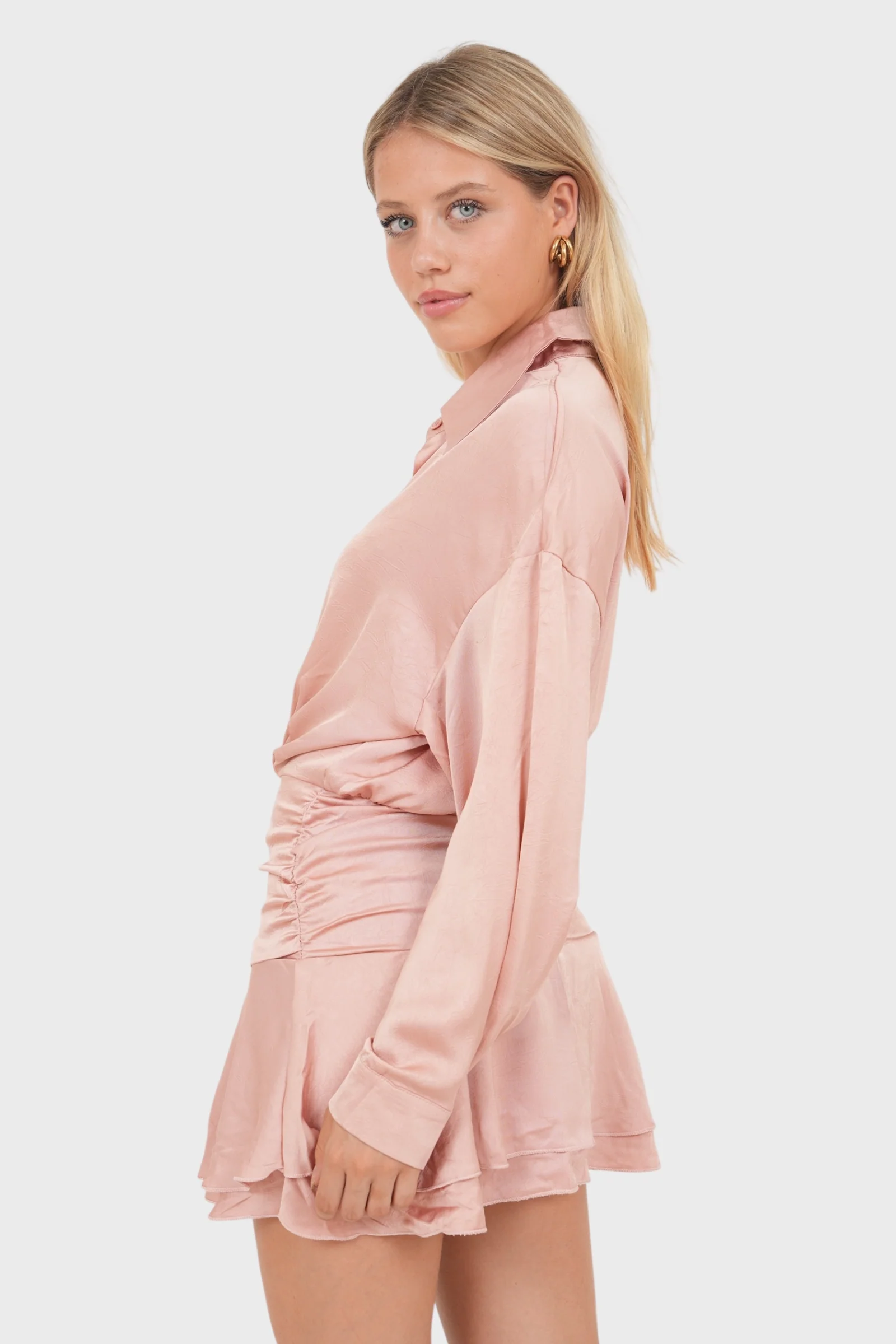 "Satin" dress pink - Image 3