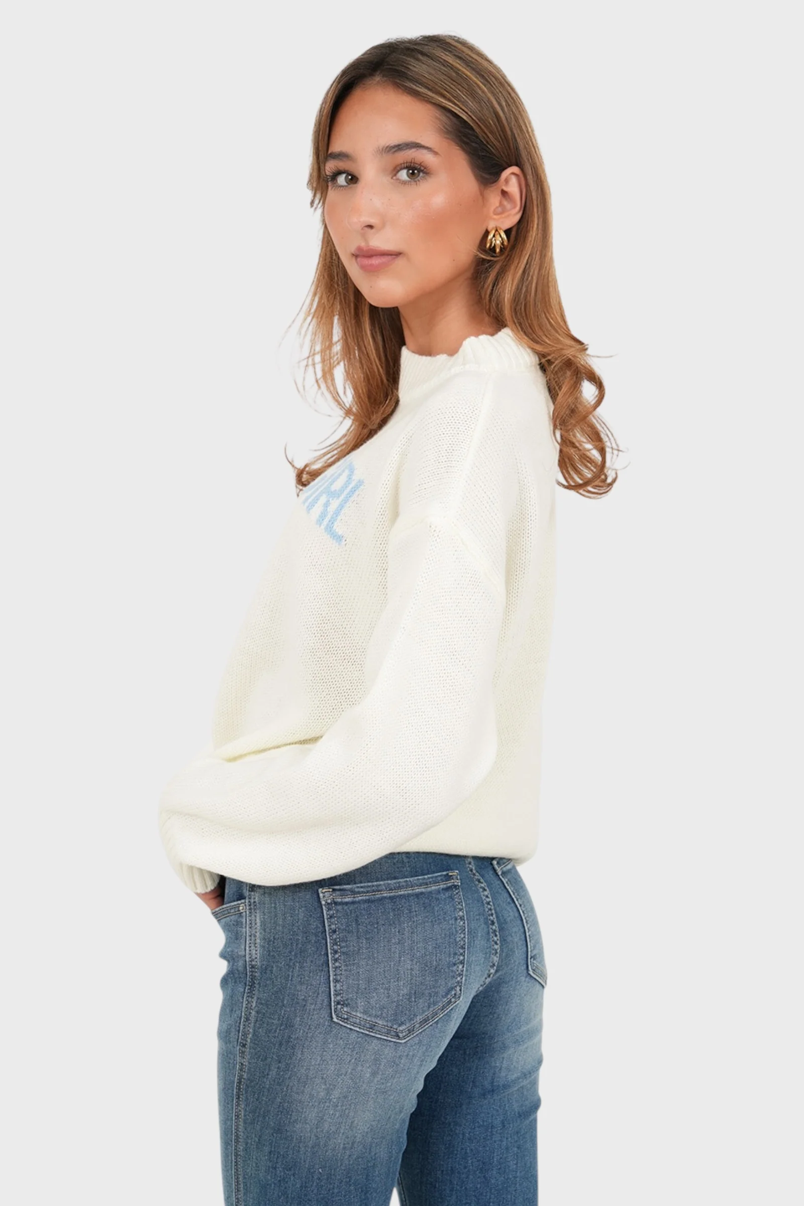 "Scandi girl" sweater white - Image 4