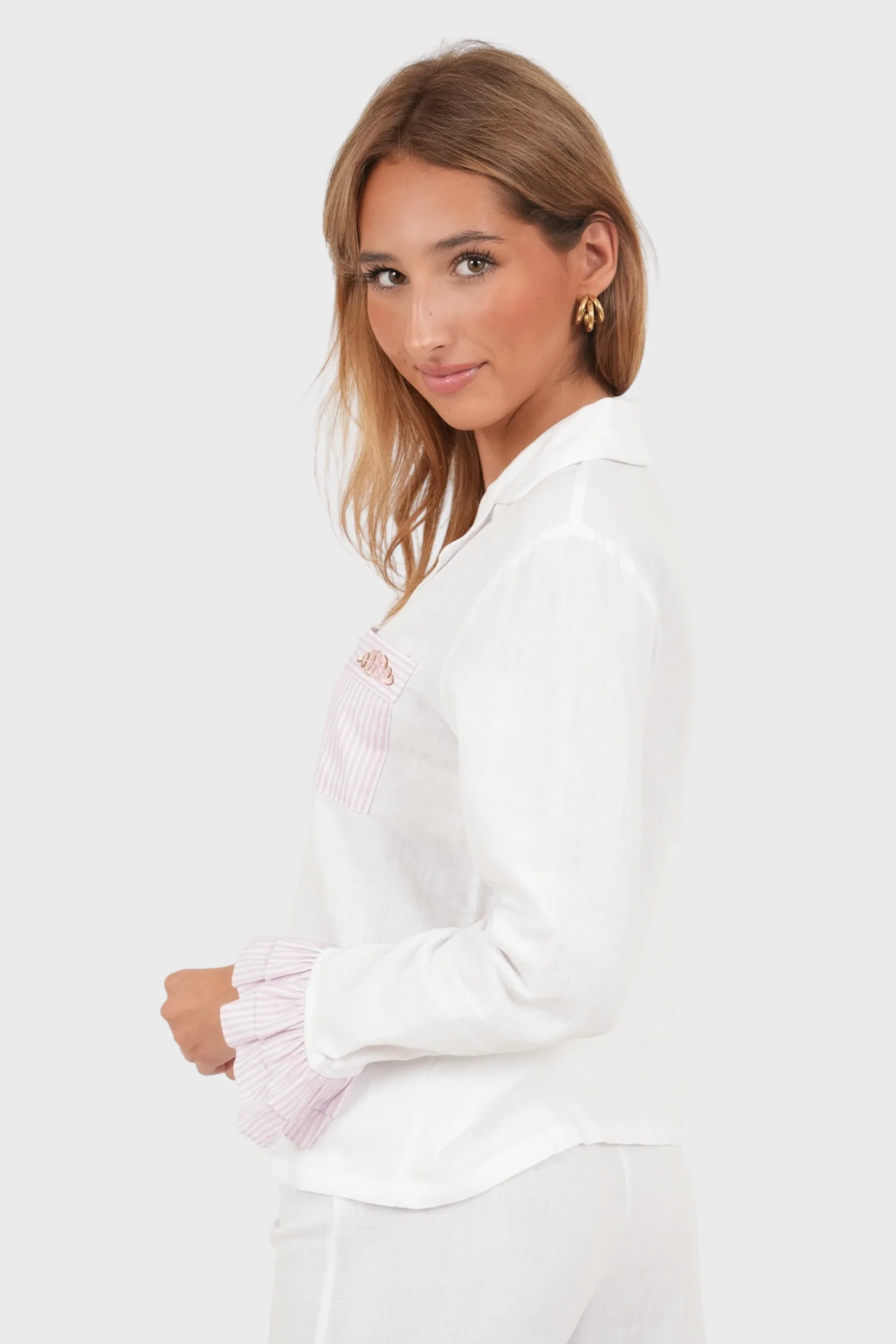 "Scarlett" pyjama top white - Image 6