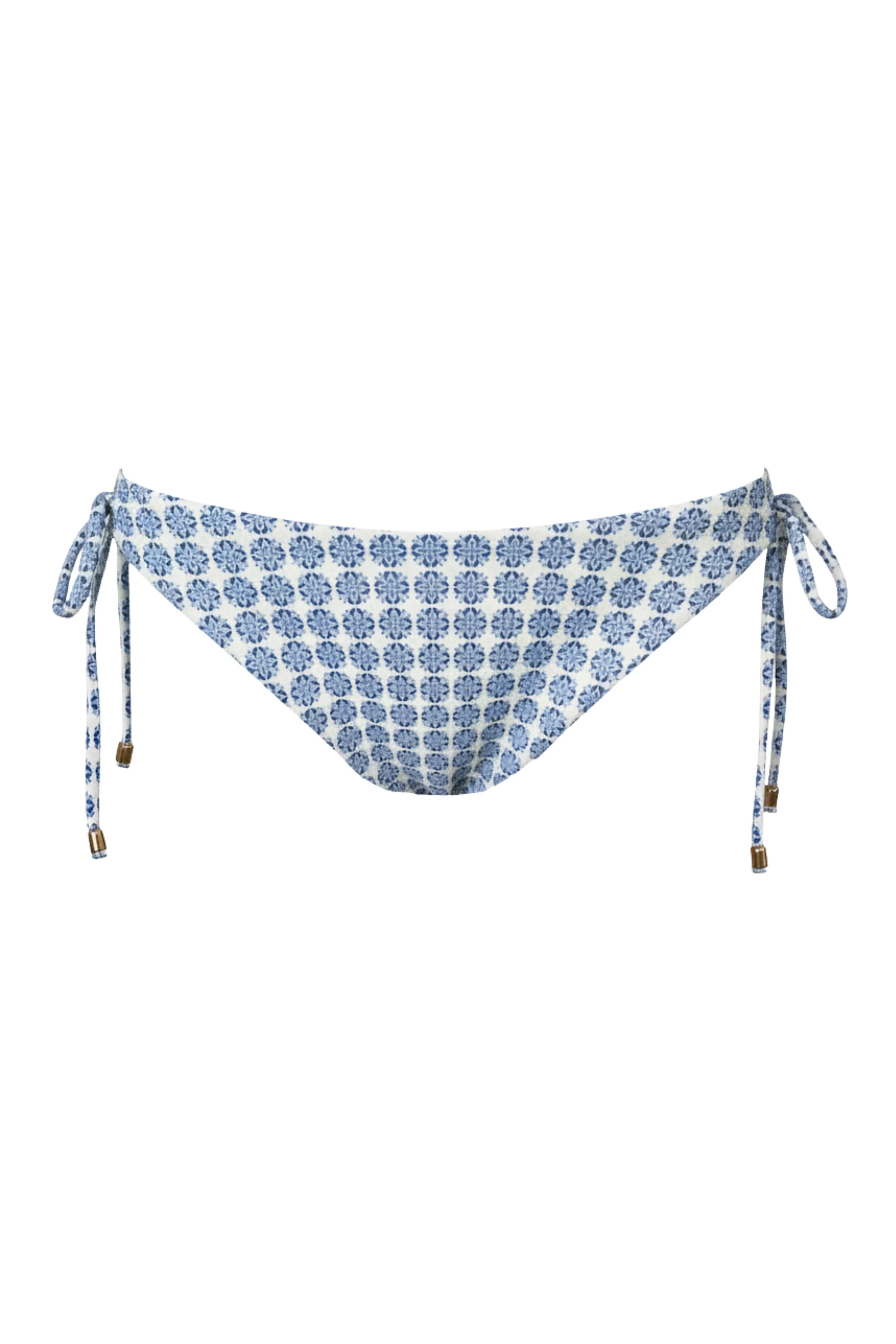 "Seabreeze" tied bikini bottom blue - Image 2