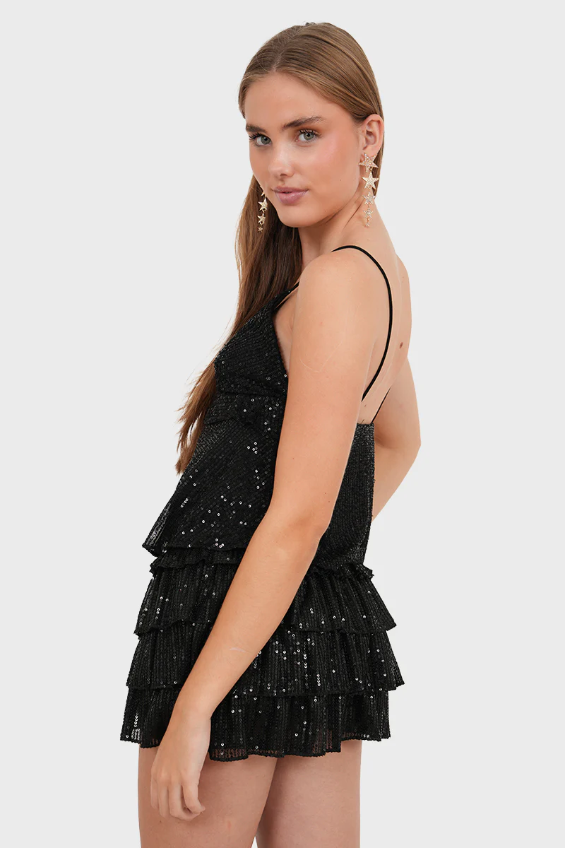 "Shiny" top black - Image 3