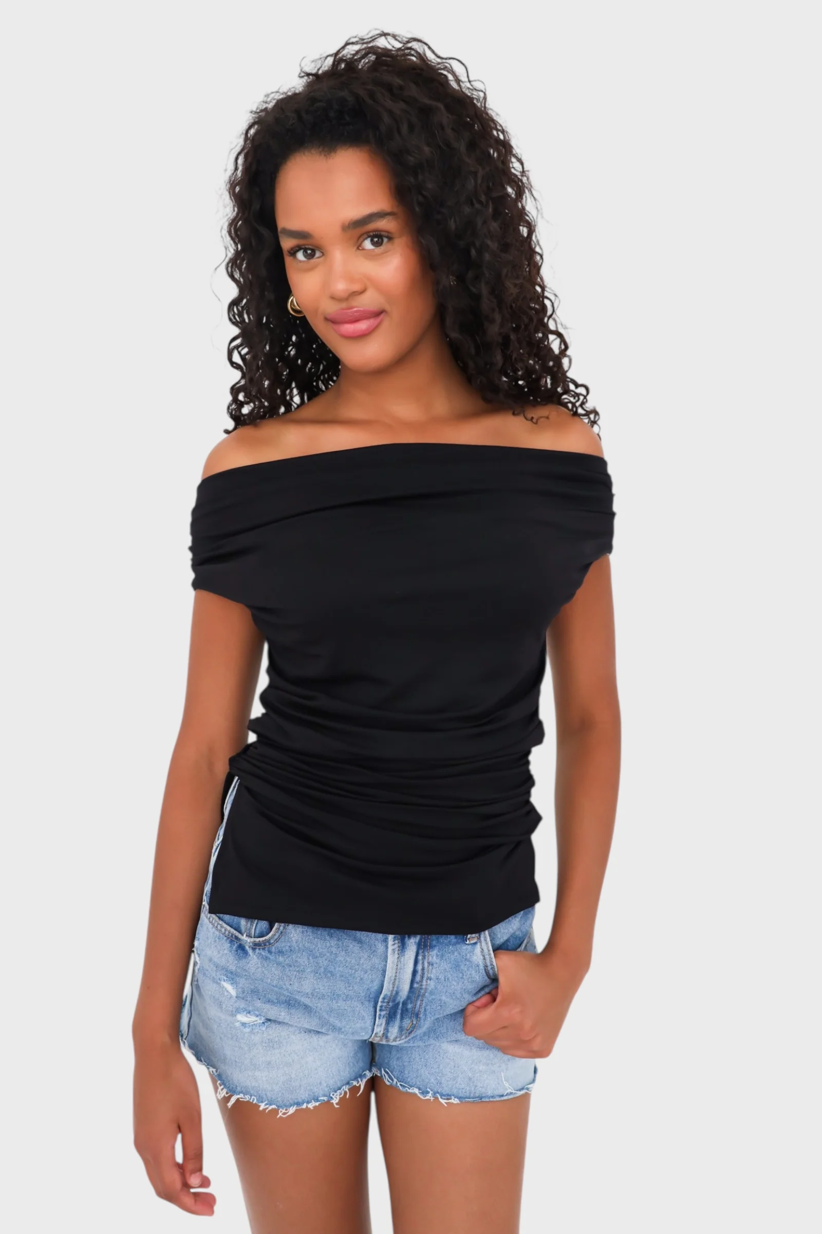 "Shoulder" top black - Image 2