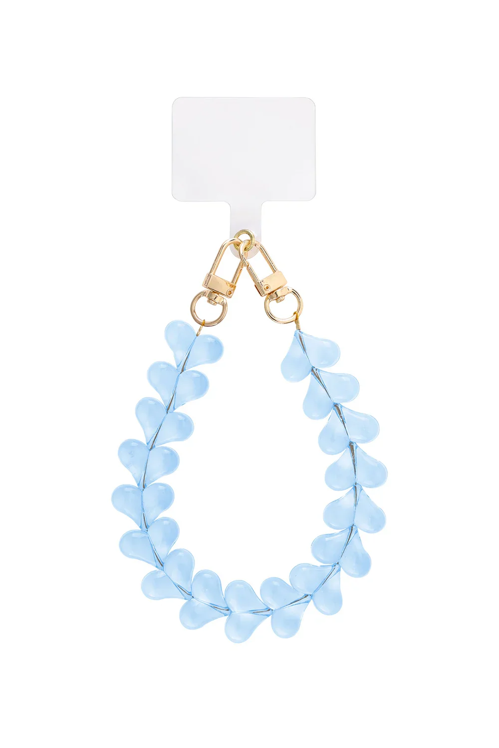"Small" hearts phone cord blue