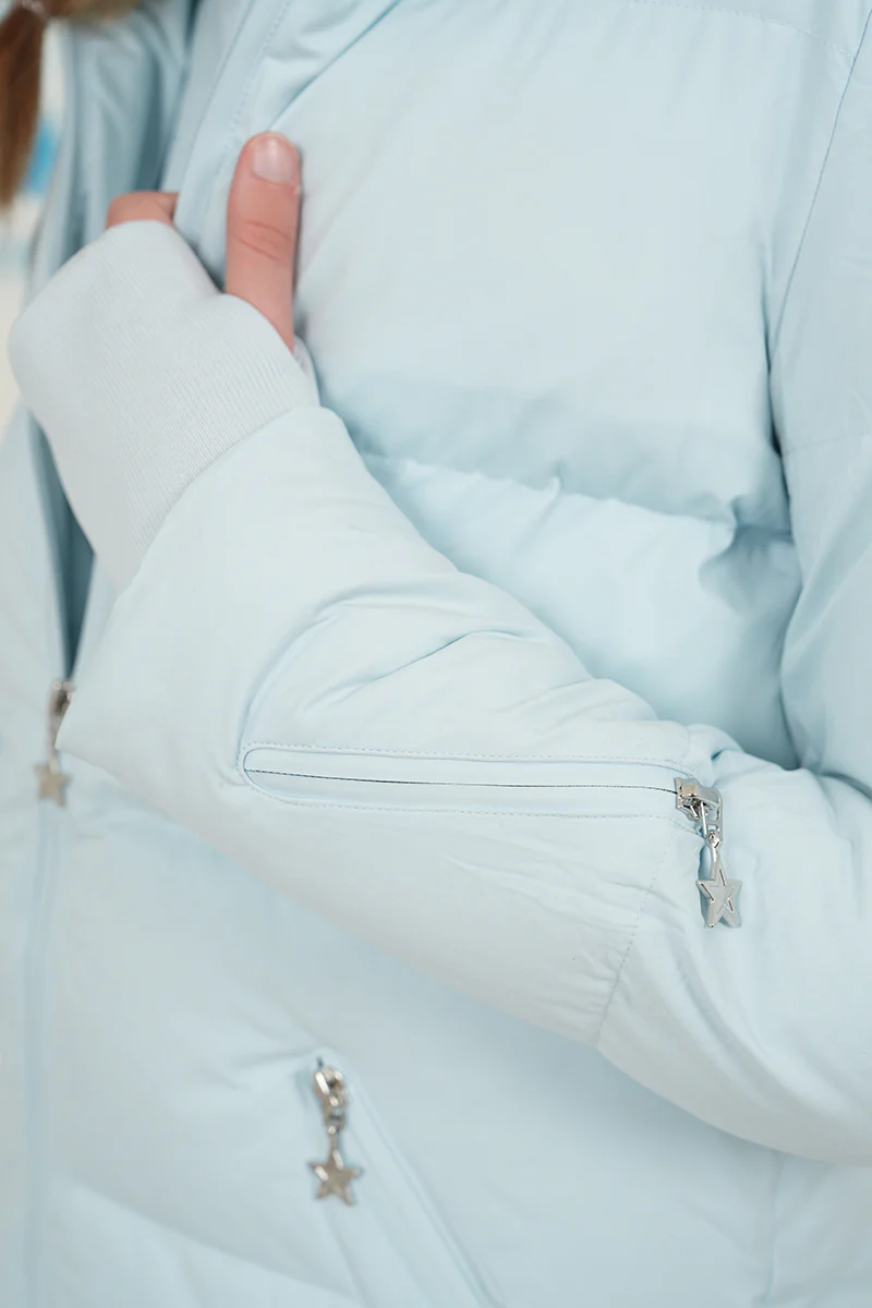 "Snowfall" ski jacket light blue - Image 6