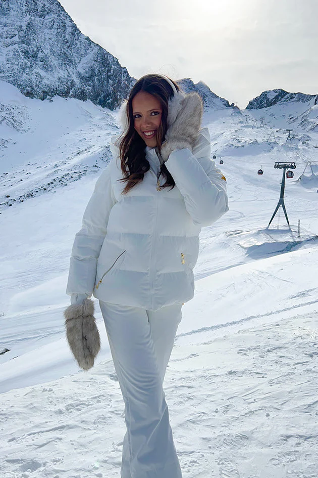 "Snowfall" ski jacket white - Image 8