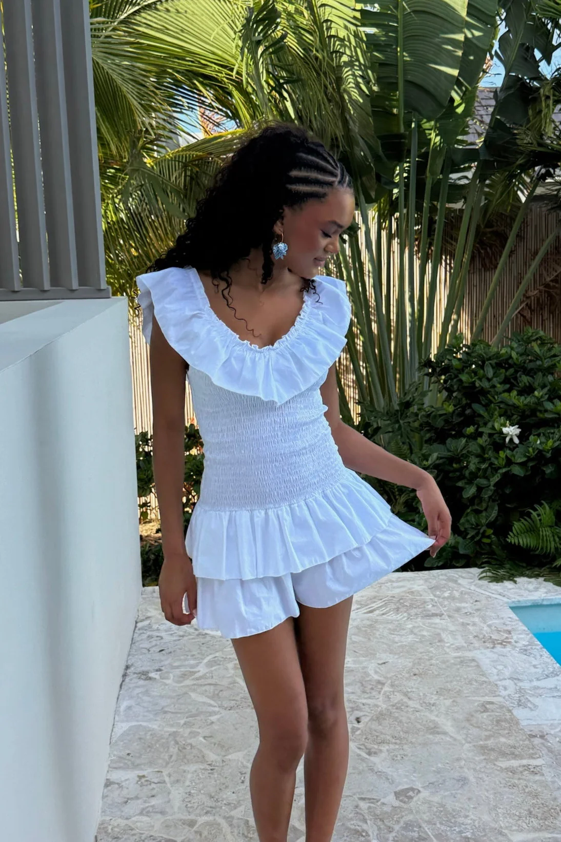 "Sol" dress white