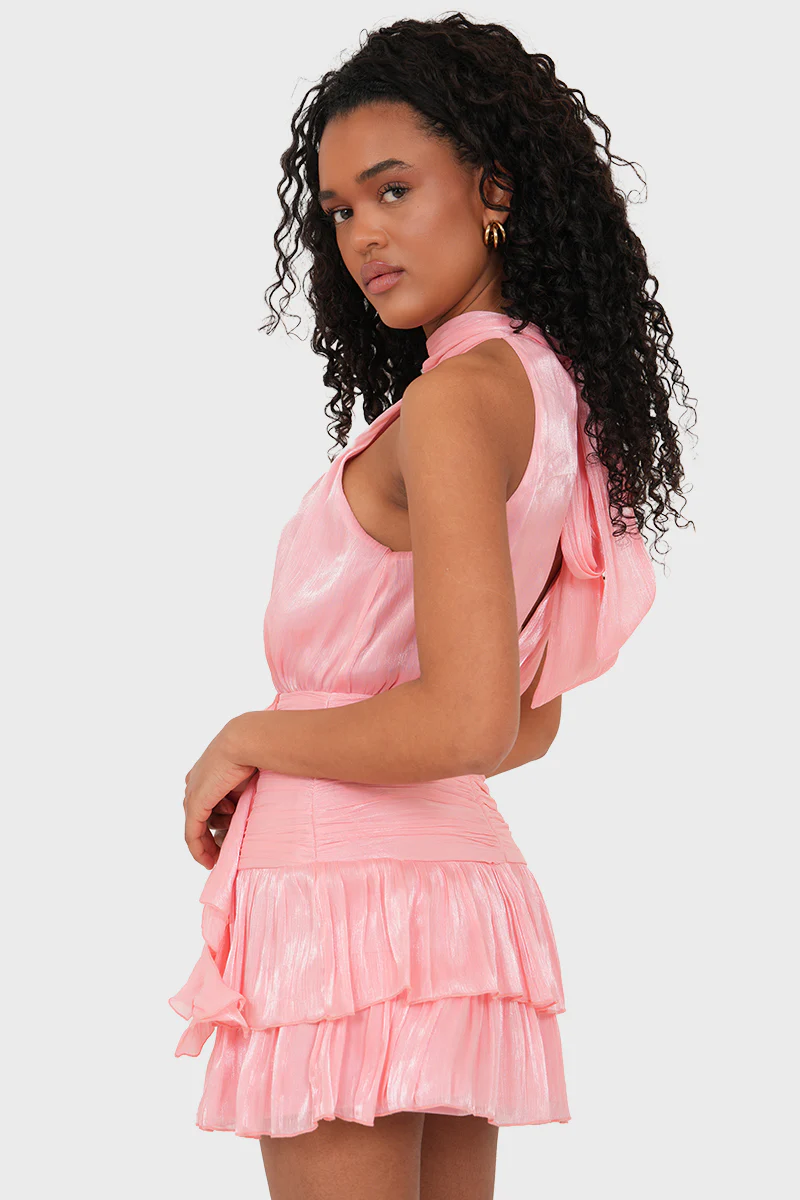 "Solene" dress coral - Image 3