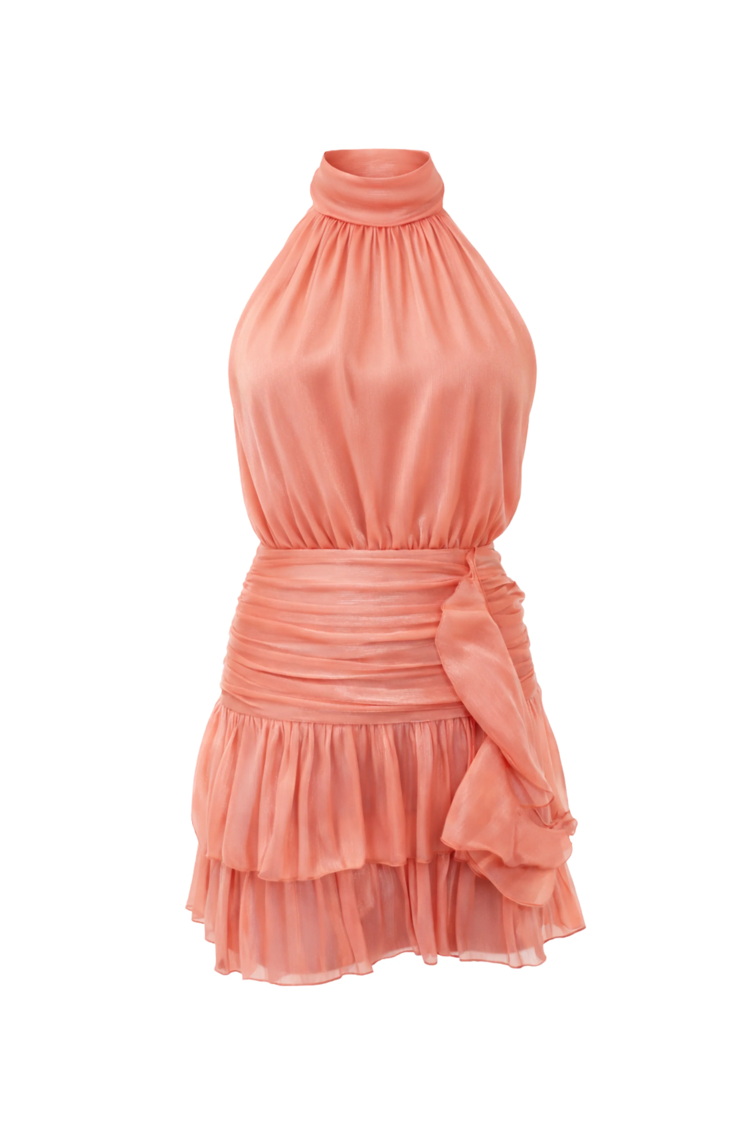 "Solene" dress coral - Image 4