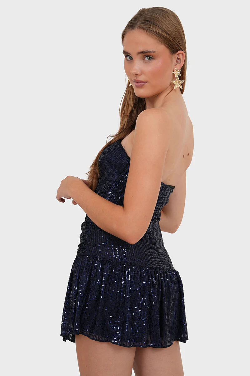 "Sparkly" dress navy - Image 3