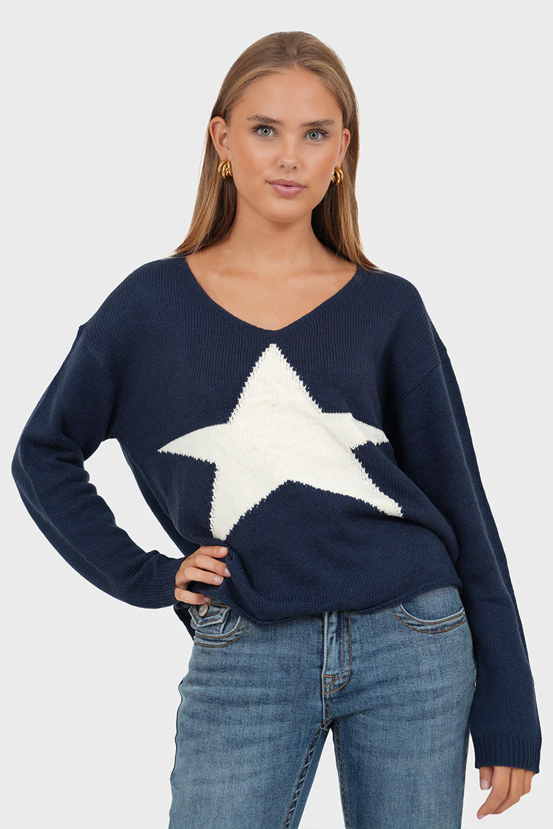 "Starlit" sweater navy - Image 3
