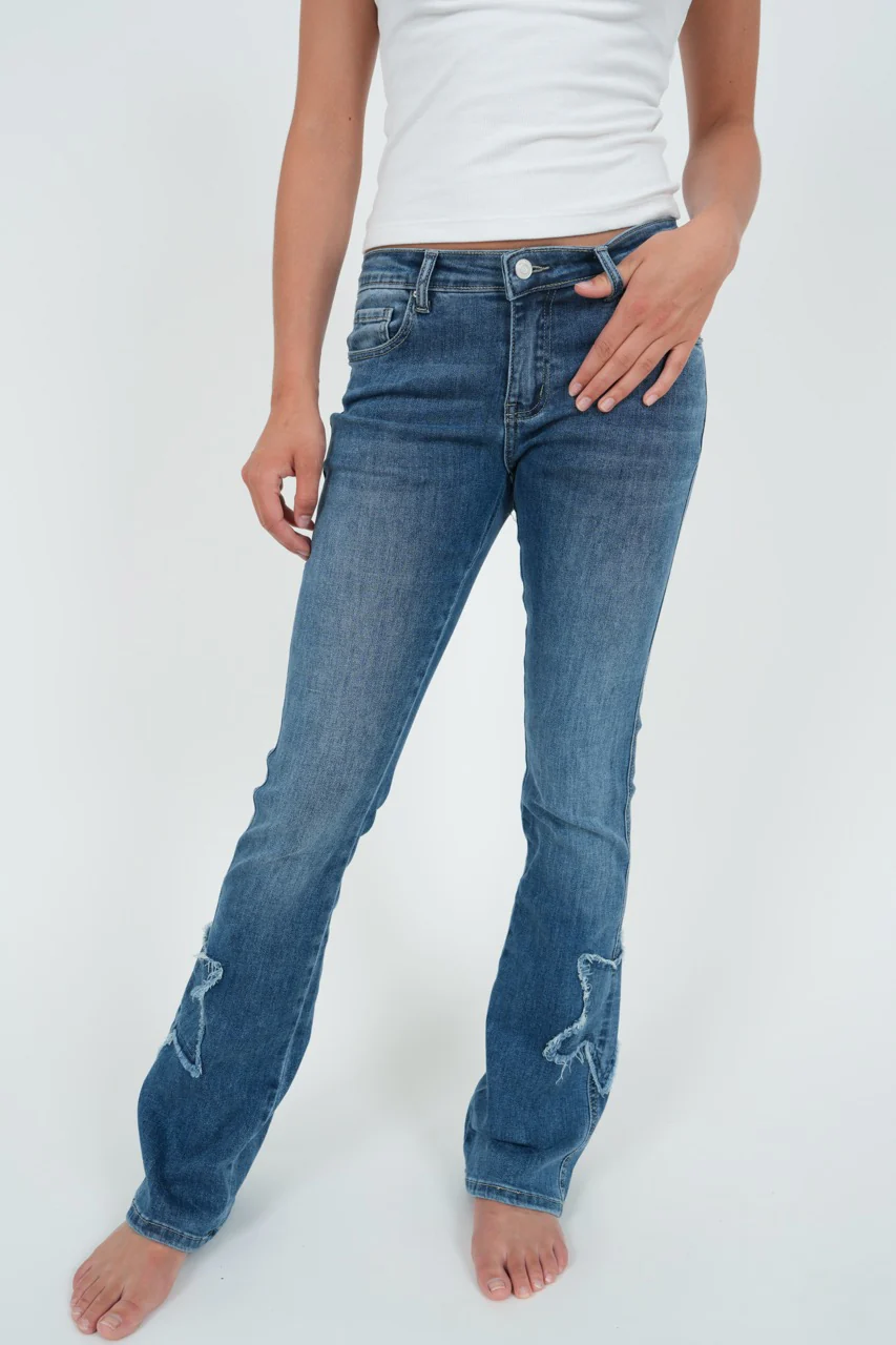 "Starry" flared jeans dark blue - Image 5