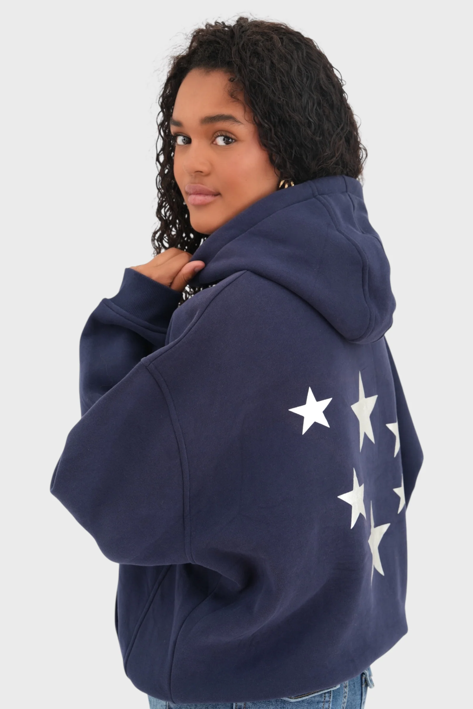"Stars" hoodie navy - Image 3