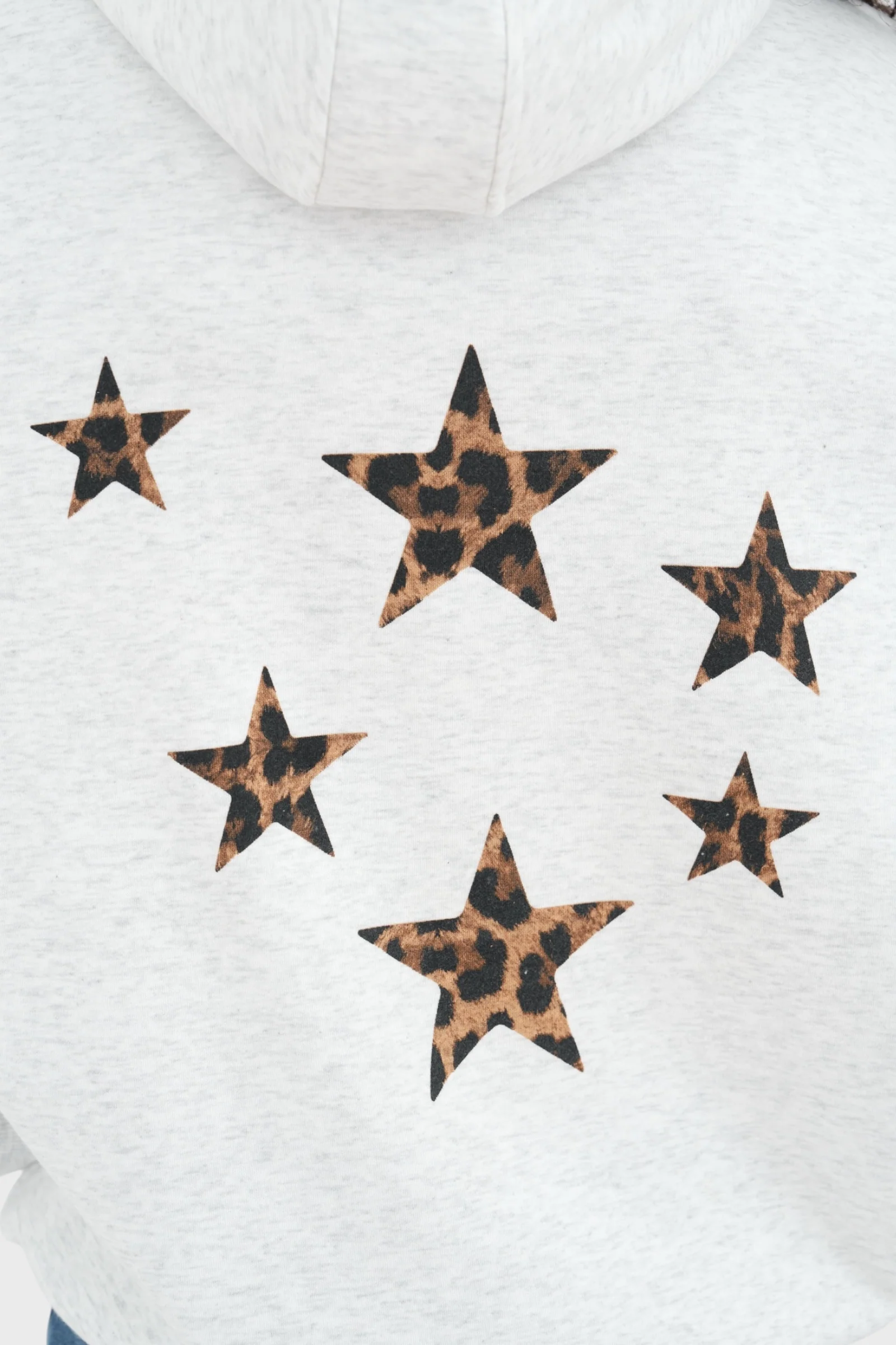 "Stars" leopard hoodie grey - Image 5