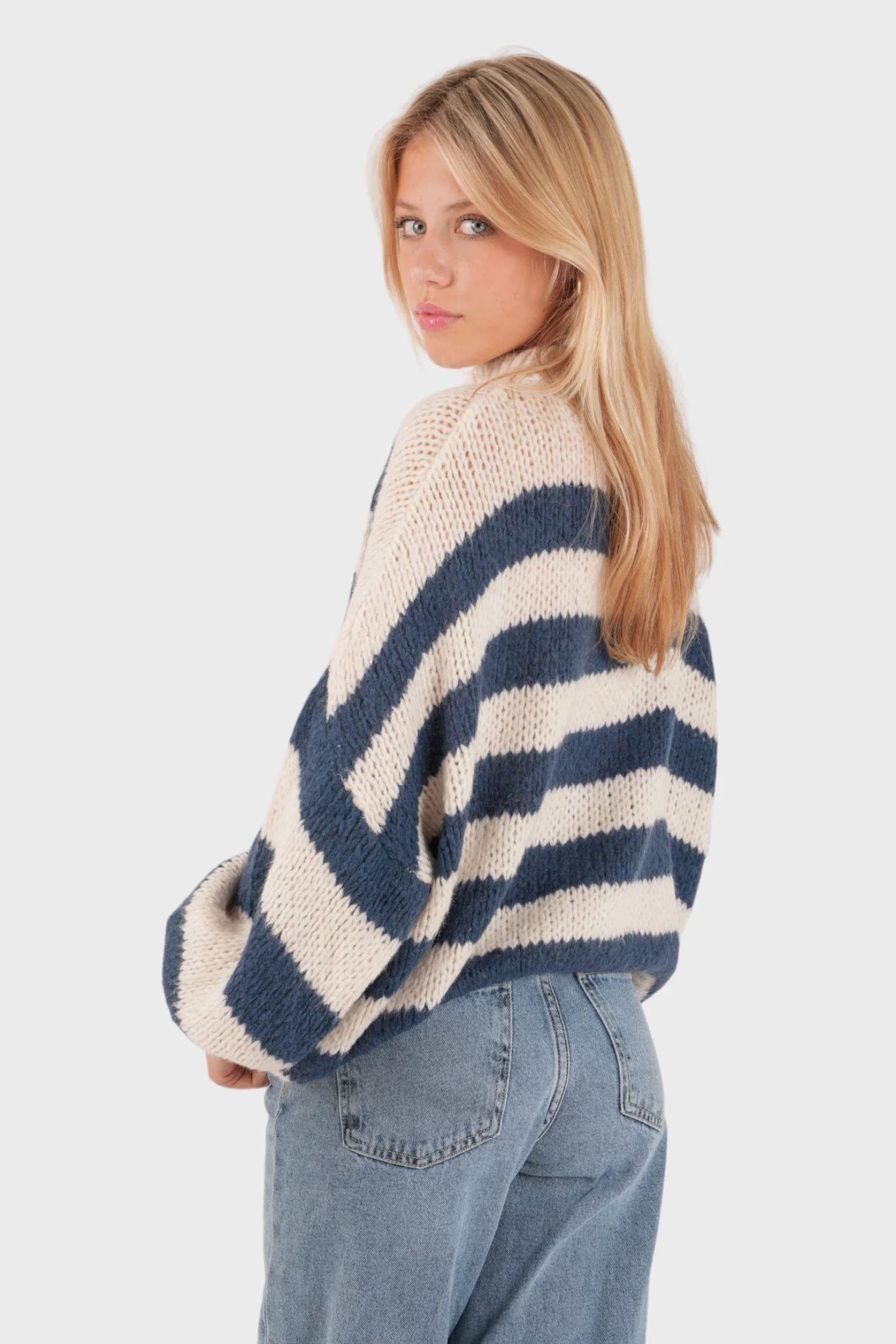 "Striped" sweater navy - Image 3