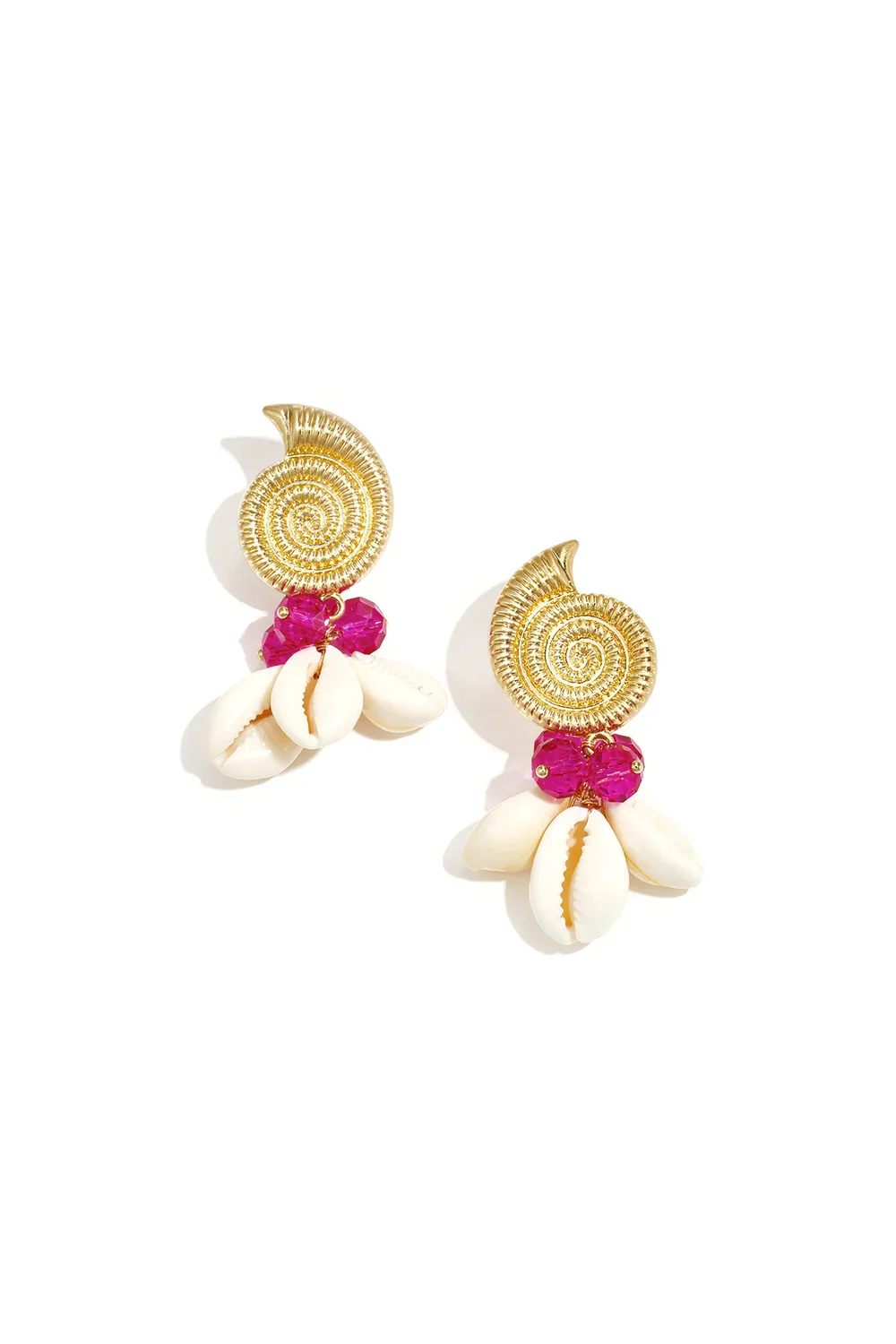 "Sunny shell" earrings pink