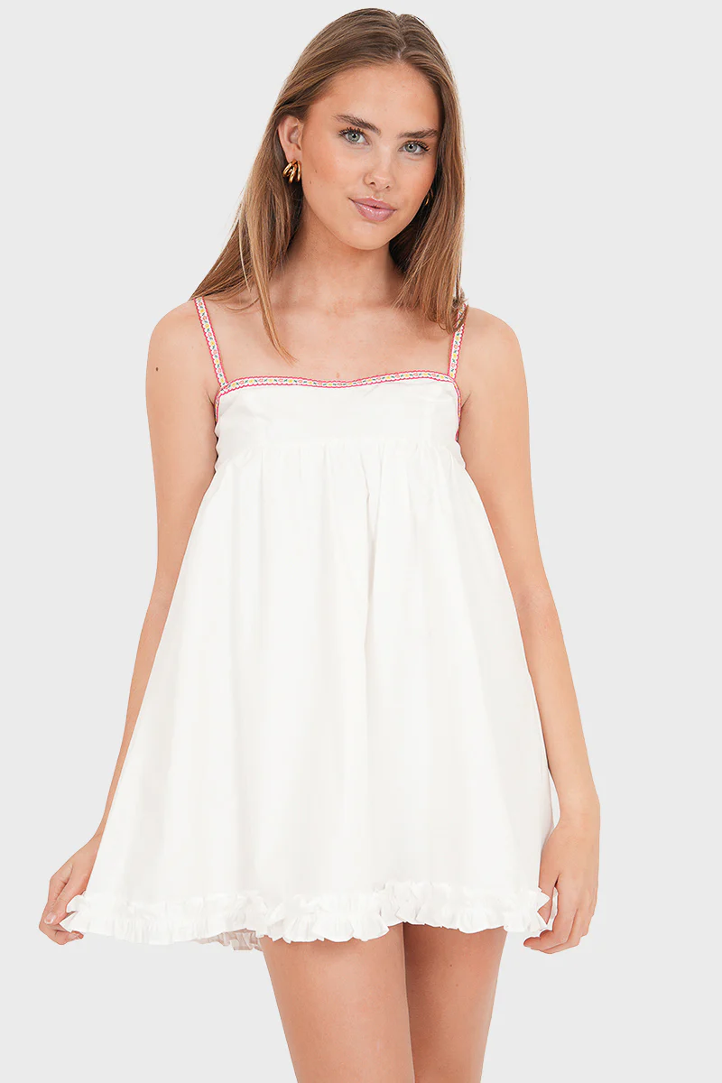 “Sweet peach” dress white - Image 2