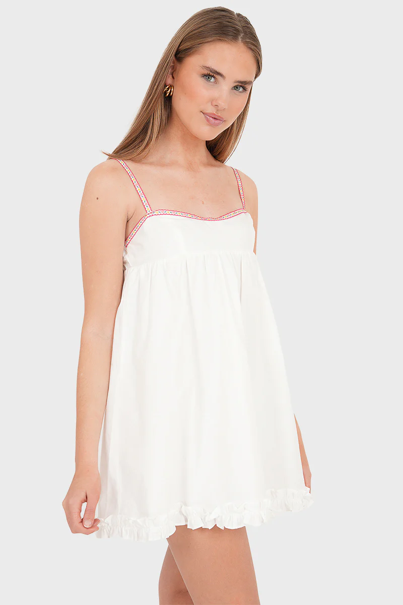 “Sweet peach” dress white - Image 3