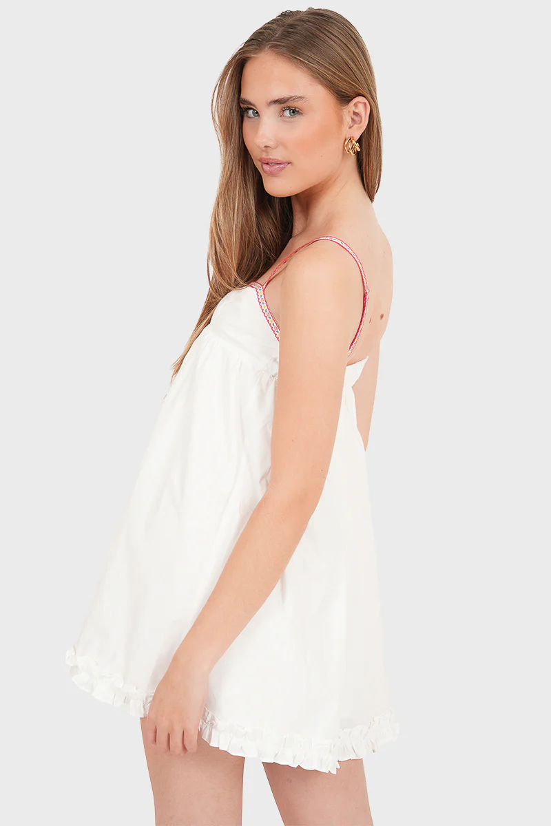 “Sweet peach” dress white - Image 4