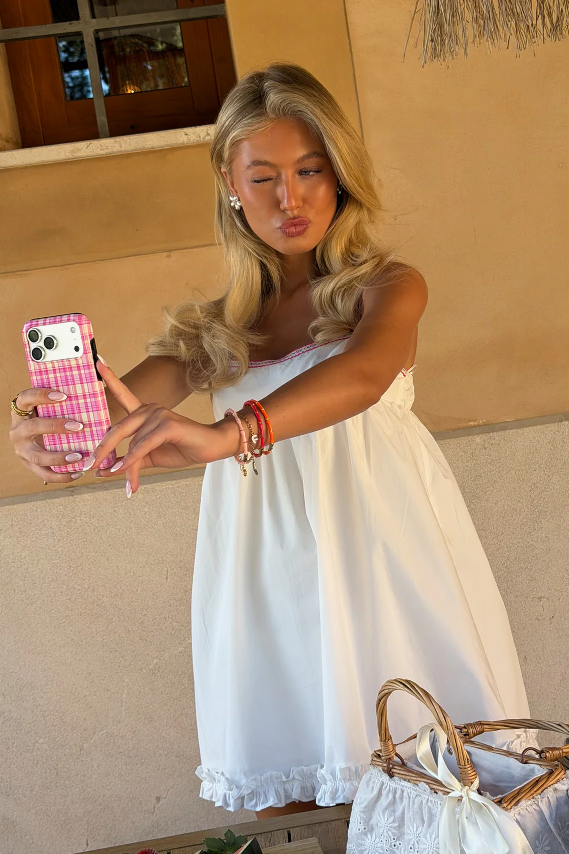 “Sweet peach” dress white - Image 5