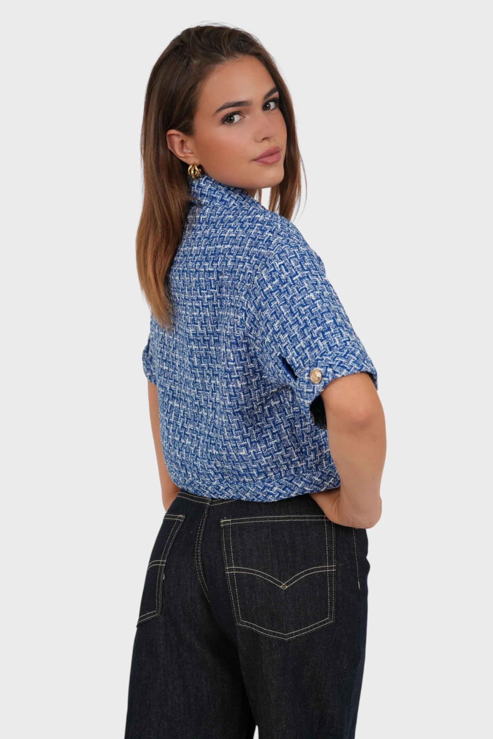 "Tweed" jacket blue - Image 3