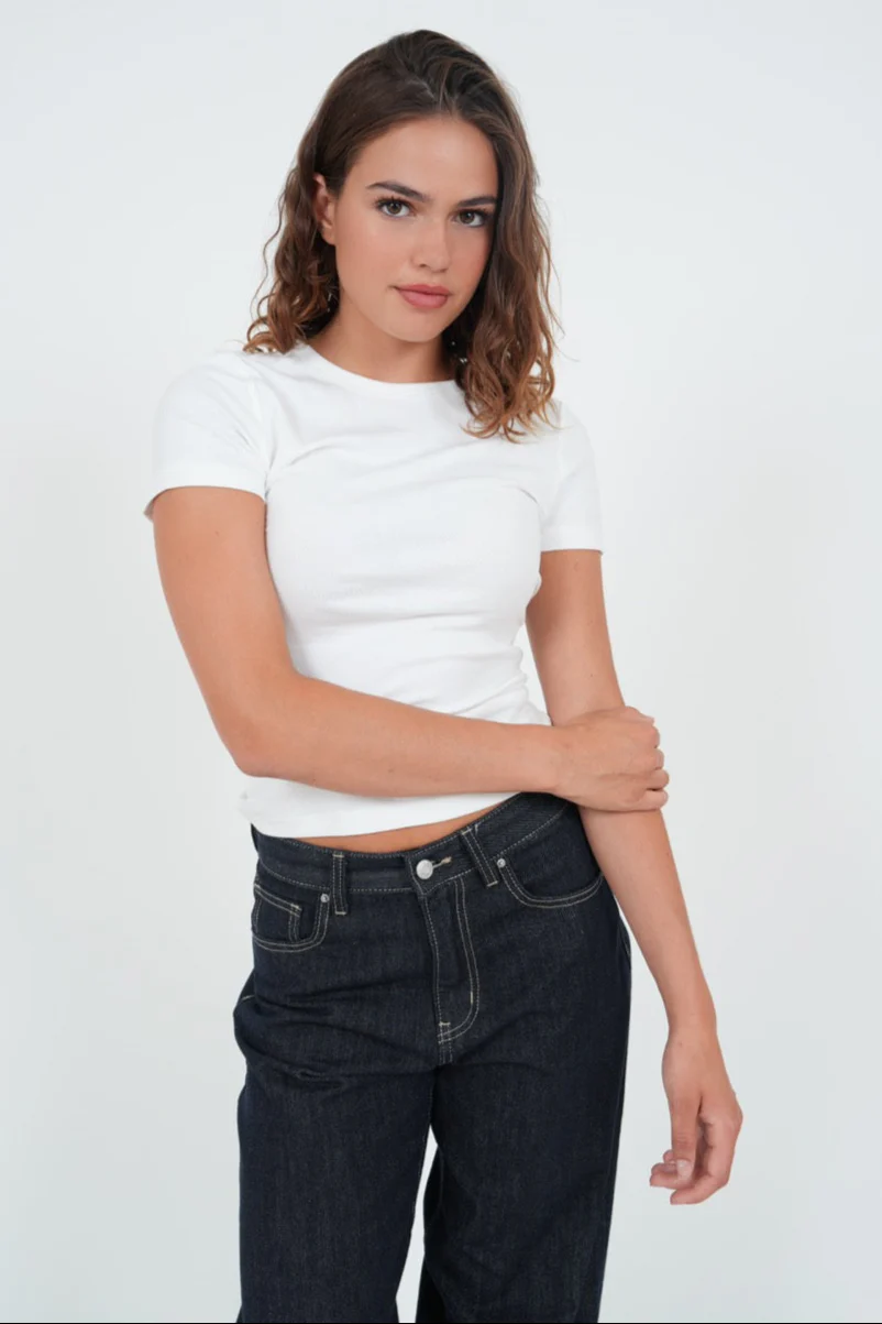 "Wide leg" jeans dark blue - Image 5