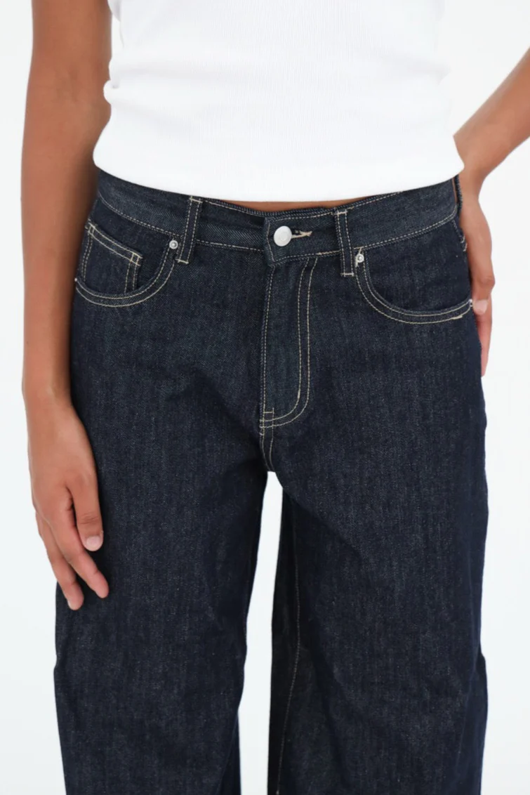 "Wide leg" jeans dark blue tall - Image 6