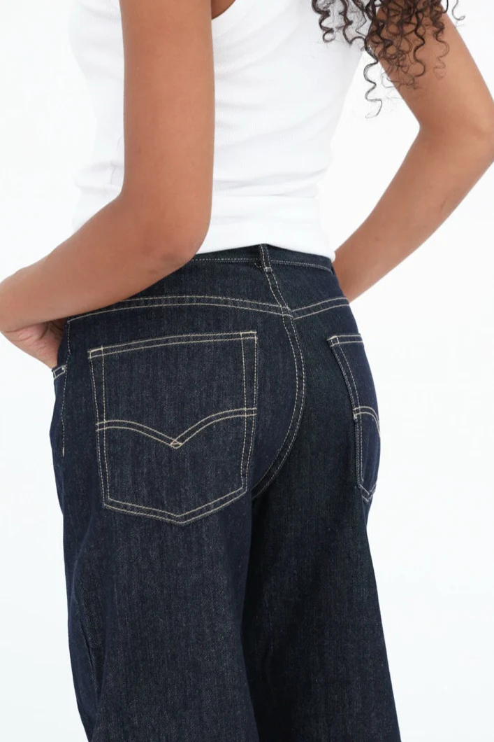 "Wide leg" jeans dark blue tall - Image 7