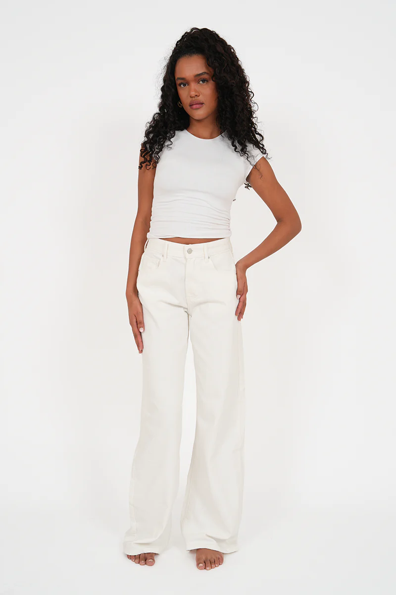 "Wide" leg jeans white tall - Image 2